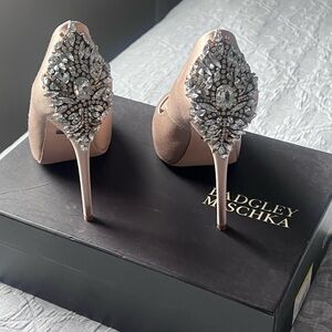Badgley Mischka Heels with Crystal Embellishments